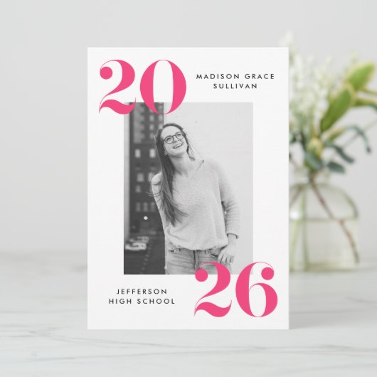 Bold 2023 roze briefingfotograaf kaart (Staand voorkant)