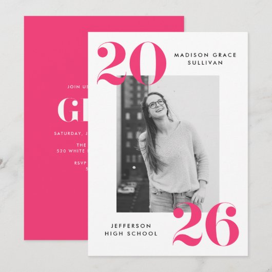 Bold 2023 roze briefingfotograaf kaart (Voorkant / Achterkant)