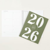 Bold 2026 Logo White Sage Green Planner (Display)