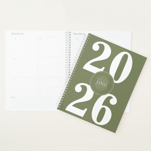 Bold 2026 Logo White Sage Green Planner (Display)