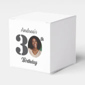 Bold 30th Birthday Party Photo  Bedankdoosjes (Voorkant Zijde)