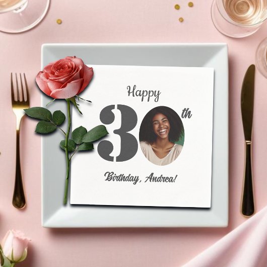 Bold 30th Birthday Party Photo Servet