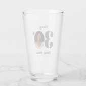 Bold 30th Birthday Photo Glas (Achterkant)