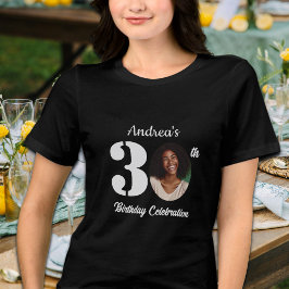 Bold 30th Birthday Photo Guests Tri-Blend Shirt