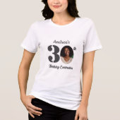 Bold 30th Birthday Photo Guests Tri-Blend Shirt (Voorkant)
