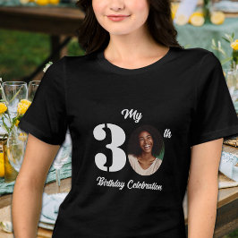 Bold 30th Birthday Photo  Tri-Blend Shirt