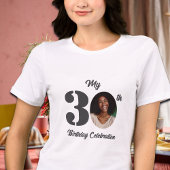Bold 30th Birthday Photo  Tri-Blend Shirt