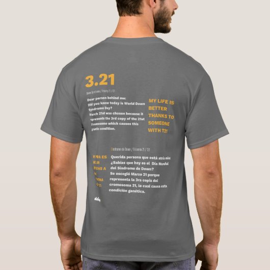 BOLD 3.21 Down Syndrome Awareness Unisex T-shirt (Achterkant)