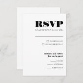 Bold 3,5-inch x 5-inch reactiekaart RSVP kaartje (Voorkant / Achterkant)