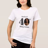 Bold 40th Birthday Photo Guests Tri-Blend Shirt (Voorkant)