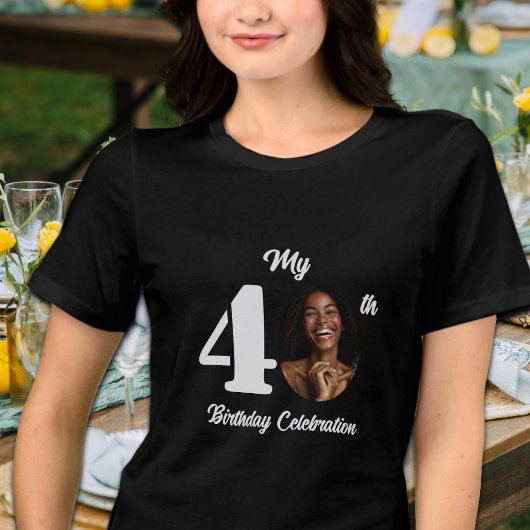 Bold 40th Birthday Photo  Tri-Blend Shirt