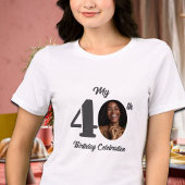 Bold 40th Birthday Photo Tri-Blend Shirt