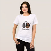 Bold 40th Birthday Photo  Tri-Blend Shirt (Voorkant volledig)