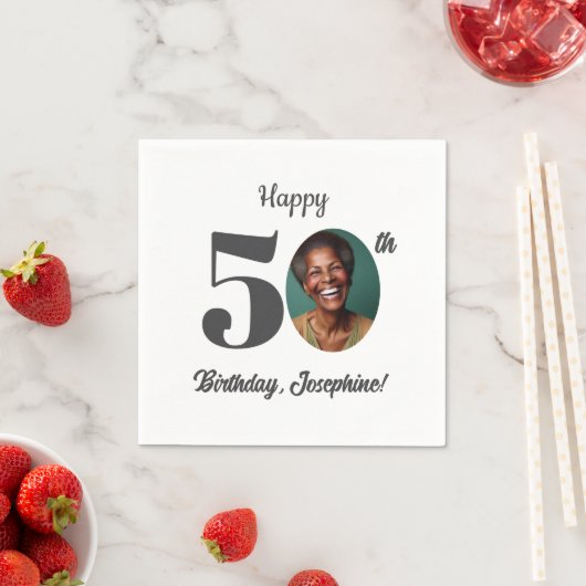 Bold 50th Birthday Party Photo Servet (Insitu)