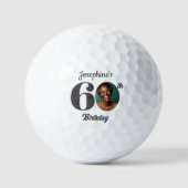 Bold 60th Birthday Party Photo Golfballen (Voorkant)