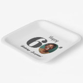 Bold 60th Birthday Party Photo Papieren Bordje (Gebogen)