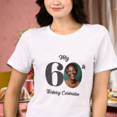 Bold 60th Birthday Photo  Tri-Blend Shirt
