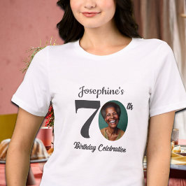 Bold 70th Birthday Photo Guests Tri-Blend Shirt