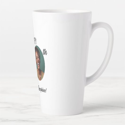 Bold 70th Birthday Photo Latte Mok (Rechts)