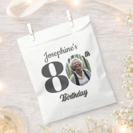 Bold 80th Birthday Party Photo  Bedankzakje