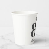 Bold 80th Birthday Party Photo Papieren Bekers (Rechts)