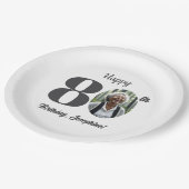 Bold 80th Birthday Party Photo Papieren Bordje (Gekanteld)