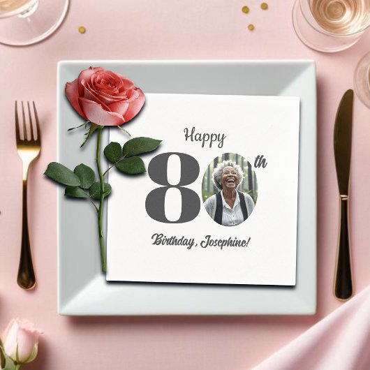 Bold 80th Birthday Party Photo Servet