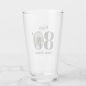 Bold 80th Birthday Photo Glas (Achterkant)