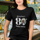 Bold 80th Birthday Photo Guests Tri-Blend Shirt