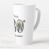 Bold 80th Birthday Photo Latte Mok (Rechterhoek)