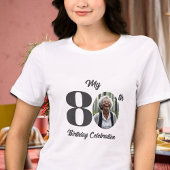 Bold 80th Birthday Photo  Tri-Blend Shirt