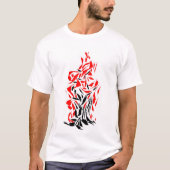 Bold Abstract Flame Art Tee T-shirt (Voorkant)