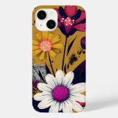 Bold Abstract Floral Art Phone Case - Vibrant Mode (Achterkant)