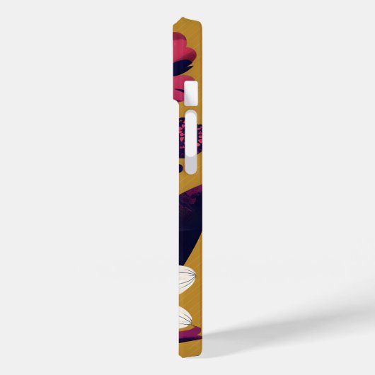 Bold Abstract Floral Art Phone Case - Vibrant Mode (Achterkant / Links)