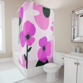 Bold Abstract Floral Pattern Douchegordijn (In situ)