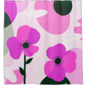 Bold Abstract Floral Pattern Douchegordijn (Voorkant)