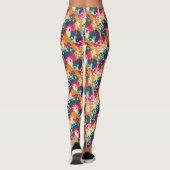 Bold Abstract Geometric - Grunge Brush Texture (3) Leggings (Achterkant)