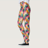 Bold Abstract Geometric - Grunge Brush Texture (3) Leggings (Links)