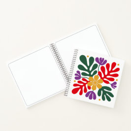 Bold Abstract Notebook Floral Matisse Style Art Notitieboek