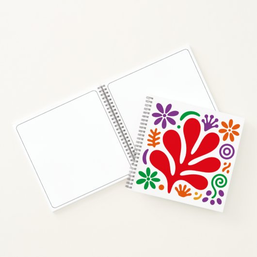 Bold Abstract Notebook Floral Matisse Style Notitieboek (Binnen)