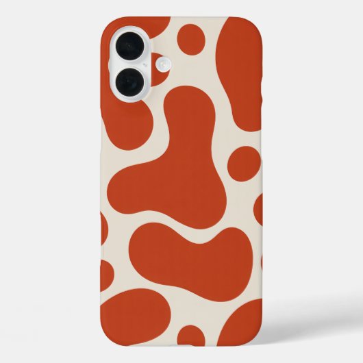 Bold Abstract Red Organic Shapes Phone Case (Achterkant)
