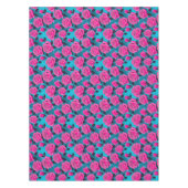 Bold Abstract Roses In Neon Pink  Tafelkleed (Voorkant)