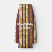 Bold Abstract Stripes Pattern Any Age Birthday  Flesjeskoeler (Voorkant)