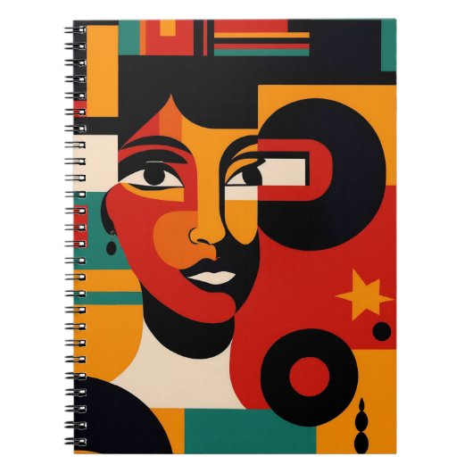 Bold Abstracte vrouw Notitieboek (Voorkant)