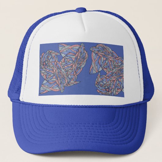 Bold Abstraction Foam Trucker Hat Pet (Voorkant)