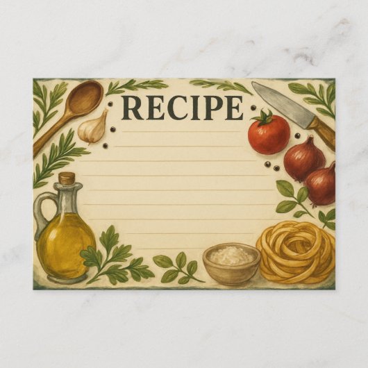 Bold Accents of Tuscany Recipe Card (Voorkant)