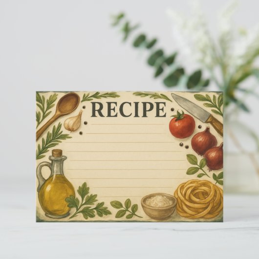 Bold Accents of Tuscany Recipe Card (Staand voorkant)