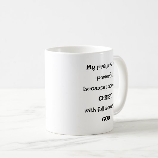 Bold Access to God through Prayer Mug Koffiemok (Voorkant rechts)