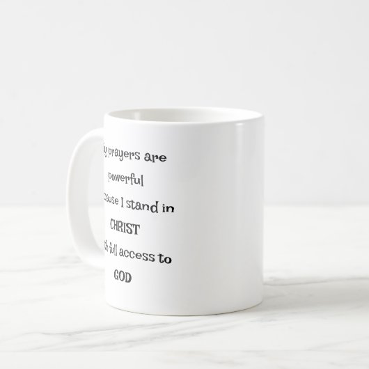 Bold Access to God through Prayer Mug Koffiemok (Voorkant links)