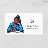 Bold Afro Black Woman Empowerment Ontwerp Visitekaartje (Voorkant)